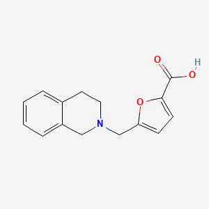 molecular formula C15H15NO3 B3025501 5-((3,4-dihydroisoquinolin-2(1H)-yl)methyl)furan-2-carboxylic acid CAS No. 915922-68-8