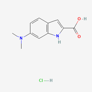 molecular formula C11H13ClN2O2 B3025509 6-(Dimethylamino)-1H-indole-2-carboxylic acid hydrochloride CAS No. 1177358-61-0