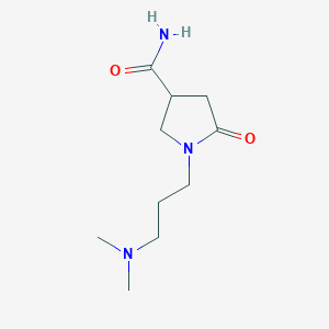 1-[3-(Dimethylamino)propyl]-5-oxopyrrolidine-3-carboxamide