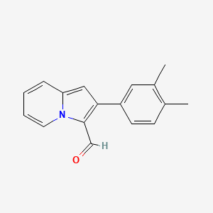 molecular formula C17H15NO B3025531 2-(3,4-Dimethylphenyl)indolizine-3-carbaldehyde CAS No. 558471-20-8