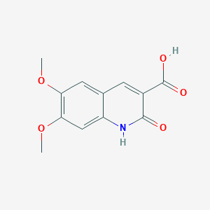 molecular formula C12H11NO5 B3025532 6,7-Dimethoxy-2-oxo-1,2-dihydroquinoline-3-carboxylic acid CAS No. 5278-37-5