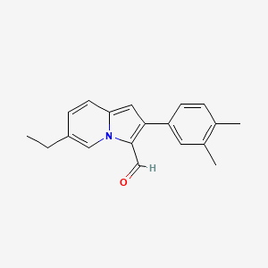 2-(3,4-Dimethylphenyl)-6-ethylindolizine-3-carbaldehyde
