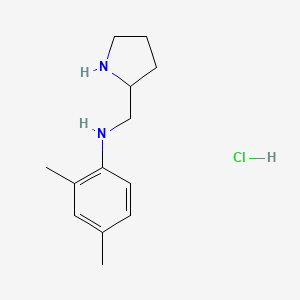 molecular formula C13H21ClN2 B3025536 2,4-Dimethyl-N-(pyrrolidin-2-ylmethyl)aniline hydrochloride CAS No. 1177348-08-1