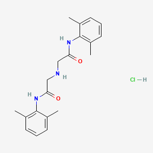 molecular formula C20H26ClN3O2 B3025538 N-(2,6-dimethylphenyl)-2-({2-[(2,6-dimethylphenyl)amino]-2-oxoethyl}amino)acetamide hydrochloride CAS No. 1135231-62-7