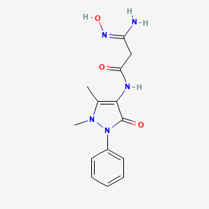 molecular formula C14H17N5O3 B3025550 N-(1,5-Dimethyl-3-oxo-2-phenyl-2,3-dihydro-1H-pyrazol-4-yl)-3-(hydroxyamino)-3-iminopropanamide CAS No. 92441-07-1