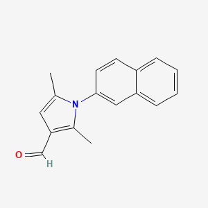 B3025558 2,5-dimethyl-1-(naphthalen-2-yl)-1H-pyrrole-3-carbaldehyde CAS No. 347332-17-6