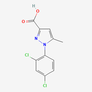 molecular formula C11H8Cl2N2O2 B3025565 1-(2,4-dichlorophenyl)-5-methyl-1H-pyrazole-3-carboxylic acid CAS No. 126067-48-9