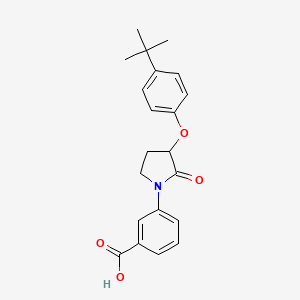 molecular formula C21H23NO4 B3025570 3-[3-(4-tert-Butylphenoxy)-2-oxopyrrolidin-1-yl]benzoic acid CAS No. 649774-32-3