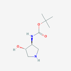 molecular formula C9H18N2O3 B3025576 (3S,4S)-(4-Hydroxy-pyrrolidin-3-yl)-carbamic acid tert-butyl ester CAS No. 870632-91-0