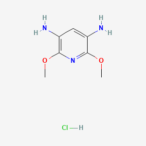 molecular formula C7H12ClN3O2 B3025581 2,6-Dimethoxypyridine-3,5-diamine hydrochloride CAS No. 169381-75-3