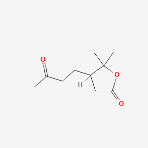 B3025586 2(3H)-Furanone, dihydro-5,5-dimethyl-4-(3-oxobutyl)- CAS No. 4436-81-1