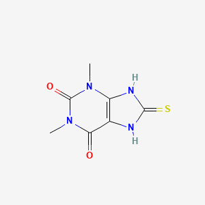molecular formula C7H8N4O2S B3025589 1,3-Dimethyl-8-sulfanyl-3,7-dihydro-1h-purine-2,6-dione CAS No. 1784-70-9