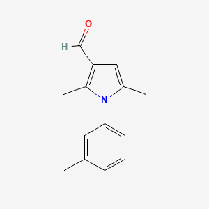 molecular formula C14H15NO B3025590 2,5-二甲基-1-间甲苯基-1H-吡咯-3-甲醛 CAS No. 423749-16-0