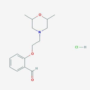 molecular formula C15H22ClNO3 B3025594 2-(2-(2,6-Dimethylmorpholino)ethoxy)benzaldehyde hydrochloride CAS No. 915920-98-8