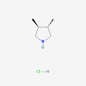 molecular formula C6H14ClN B3025611 trans-3,4-Dimethylpyrrolidine hydrochloride CAS No. 1638221-50-7