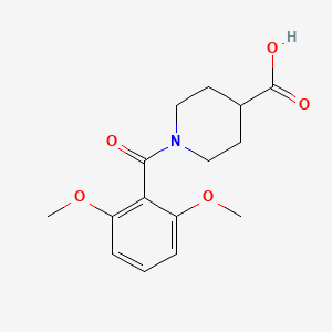 molecular formula C15H19NO5 B3025619 1-(2,6-Dimethoxybenzoyl)piperidine-4-carboxylic acid CAS No. 593261-82-6