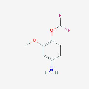 molecular formula C8H9F2NO2 B3025625 4-(Difluoromethoxy)-3-methoxyaniline CAS No. 832739-34-1