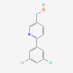 molecular formula C12H9Cl2NO B3025632 [6-(3,5-Dichlorophenyl)-3-pyridyl]methanol CAS No. 887974-84-7