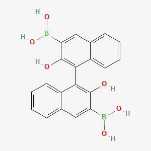 molecular formula C20H16B2O6 B3025635 (S)-2,2'-二羟基-1,1'-联萘-3,3'-二硼酸 CAS No. 957111-27-2
