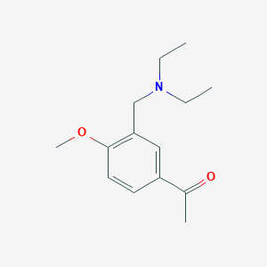 molecular formula C14H21NO2 B3025637 1-{3-[(Diethylamino)methyl]-4-methoxyphenyl}ethanone CAS No. 93344-82-2