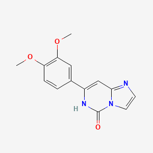 molecular formula C14H13N3O3 B3025640 7-(3,4-Dimethoxyphenyl)imidazo[1,2-c]pyrimidin-5-ol CAS No. 371171-04-9