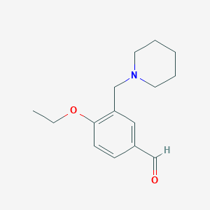 molecular formula C15H22NO2+ B3025643 4-Ethoxy-3-piperidin-1-ylmethyl-benzaldehyde CAS No. 436088-47-0