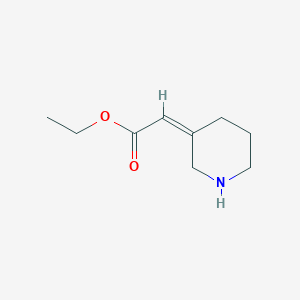 molecular formula C9H15NO2 B3025646 (Z)-乙基 2-(哌啶-3-亚甲基)乙酸酯 CAS No. 957752-44-2