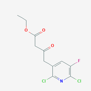 molecular formula C11H10Cl2FNO3 B3025649 Ethyl 4-(2,6-dichloro-5-fluoropyridin-3-yl)-3-oxobutanoate CAS No. 905808-04-0