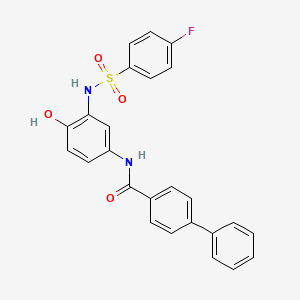 molecular formula C25H19FN2O4S B3025650 SN-011 CAS No. 2249435-90-1