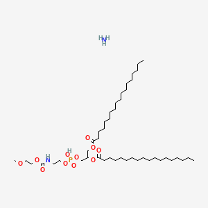 molecular formula C45H91N2O11P B3025659 azane;[3-[hydroxy-[2-(2-methoxyethoxycarbonylamino)ethoxy]phosphoryl]oxy-2-octadecanoyloxypropyl] octadecanoate CAS No. 474922-77-5