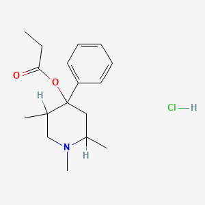 4-Piperidinol, 1,2,5-trimethyl-4-phenyl-, propanoate (ester), hydrochloride