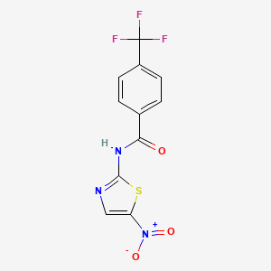 molecular formula C11H6F3N3O3S B3025685 N-(5-nitro-2-thiazolyl)-4-(trifluoromethyl)-benzamide CAS No. 1245814-52-1