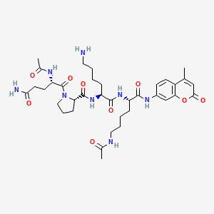 N2-acetyl-L-glutaminyl-L-prolyl-L-lysyl-N6-acetyl-N-(4-methyl-2-oxo-2H-1-benzopyran-7-yl)-L-lysinamide