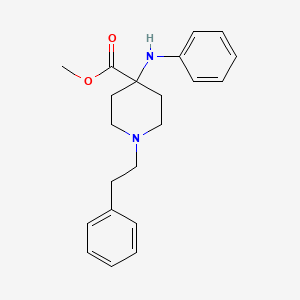 molecular formula C21H26N2O2 B3025690 1-Phenethyl-4-(phenylamino)piperidine-4-carboxylic acid methyl ester CAS No. 61085-55-0
