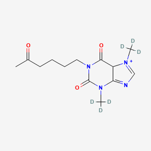 molecular formula C13H19N4O3+ B3025695 3,7-dihydro-3,7-di(methyl-d3)-1-(5-oxohexyl)-1H-purine-2,6-dione CAS No. 1185879-03-1
