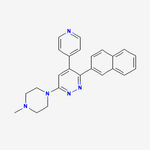 molecular formula C24H23N5 B3025696 6-(4-Methylpiperazin-1-Yl)-3-(Naphthalen-2-Yl)-4-(Pyridin-4-Yl)pyridazine CAS No. 1628502-91-9