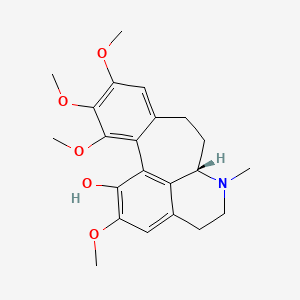 molecular formula C22H27NO5 B3025701 (10S)-3,4,5,16-Tetramethoxy-11-methyl-11-azatetracyclo[8.7.1.02,7.014,18]octadeca-1(18),2,4,6,14,16-hexaen-17-ol CAS No. 23117-57-9