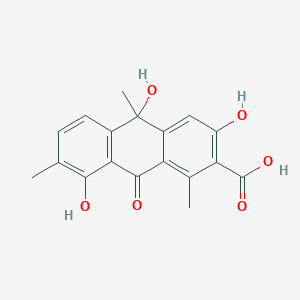 9,10-Dihydro-3,8,10-trihydroxy-1,7,10-trimethyl-9-oxo-2-anthracenecarboxylic acid