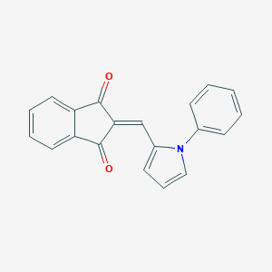 molecular formula C20H13NO2 B302572 2-[(1-PHENYL-1H-PYRROL-2-YL)METHYLIDENE]-2,3-DIHYDRO-1H-INDENE-1,3-DIONE 