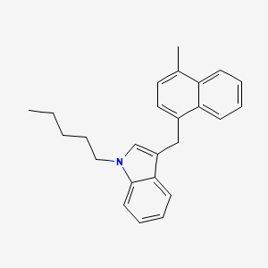 1H-Indole, 3-((4-methyl-1-naphthalenyl)methyl)-1-pentyl-