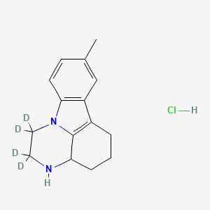 molecular formula C15H19ClN2 B3025753 2,3,3a,4,5,6-hexahydro-2-d-8-methyl-1H-pyrazino[3,2,1-jk]carbazole-1,1,2-d3, monohydrochloride 