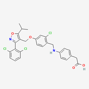 4-[[[2-Chloro-4-[[3-(2,6-dichlorophenyl)-5-(1-methylethyl)-4-isoxazolyl]methoxy]phenyl]methyl]amino]-benzeneacetic acid