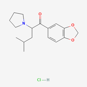 molecular formula C17H24ClNO3 B3025768 1-(1,3-Benzodioxol-5-yl)-4-methyl-2-(1-pyrrolidinyl)-1-pentanone, monohydrochloride CAS No. 24622-58-0