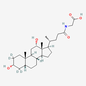 molecular formula C26H43NO5 B3025771 3-Sulfo-glycodeoxycholic acid-d4disodium 