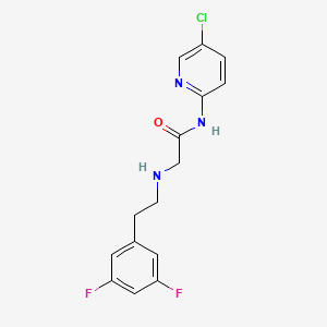 molecular formula C15H14ClF2N3O B3025786 N-(5-chloro-2-pyridinyl)-2-[[2-(3,5-difluorophenyl)ethyl]amino]-acetamide 