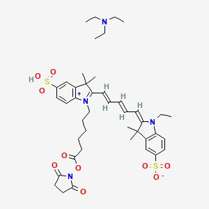 molecular formula C43H58N4O10S2 B3025793 CY5-SE triethylamine salt CAS No. 1497420-70-8