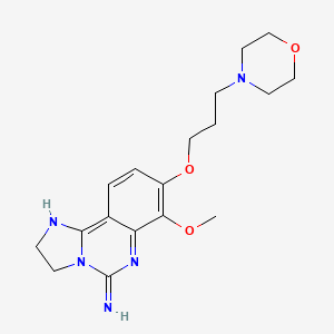 molecular formula C18H25N5O3 B3025822 7-Methoxy-8-(3-morpholin-4-ylpropoxy)-2,3-dihydroimidazo[1,2-c]quinazolin-5-amine 