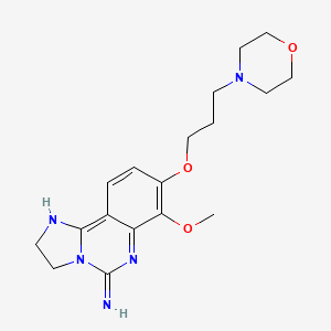 molecular formula C18H25N5O3 B3025822 7-Methoxy-8-(3-morpholin-4-ylpropoxy)-2,3-dihydroimidazo[1,2-c]quinazolin-5-amine CAS No. 1032570-74-3