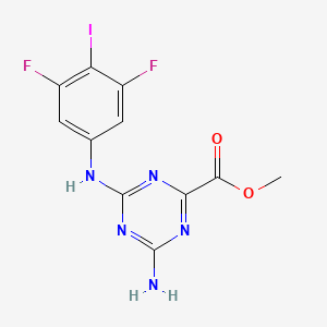 molecular formula C11H8F2IN5O2 B3025868 CU-76 