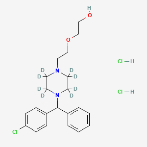 molecular formula C21H29Cl3N2O2 B3025894 2-[2-[4-[(4-Chlorophenyl)phenylmethyl]-1-piperazinyl-d8]ethoxy]-ethanol, dihydrochloride 